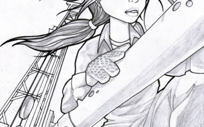 Manga Oil Worker Illustration
