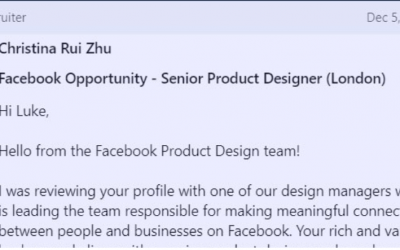 Headhunted by Facebook!