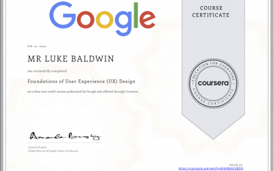 Completed the Google UX Foundation Certification!